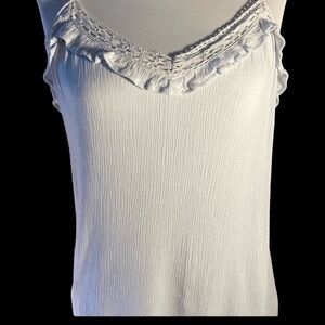 NWT Maurice’s Light Gray Strappy Back Camisole Lace Trim Size Medium